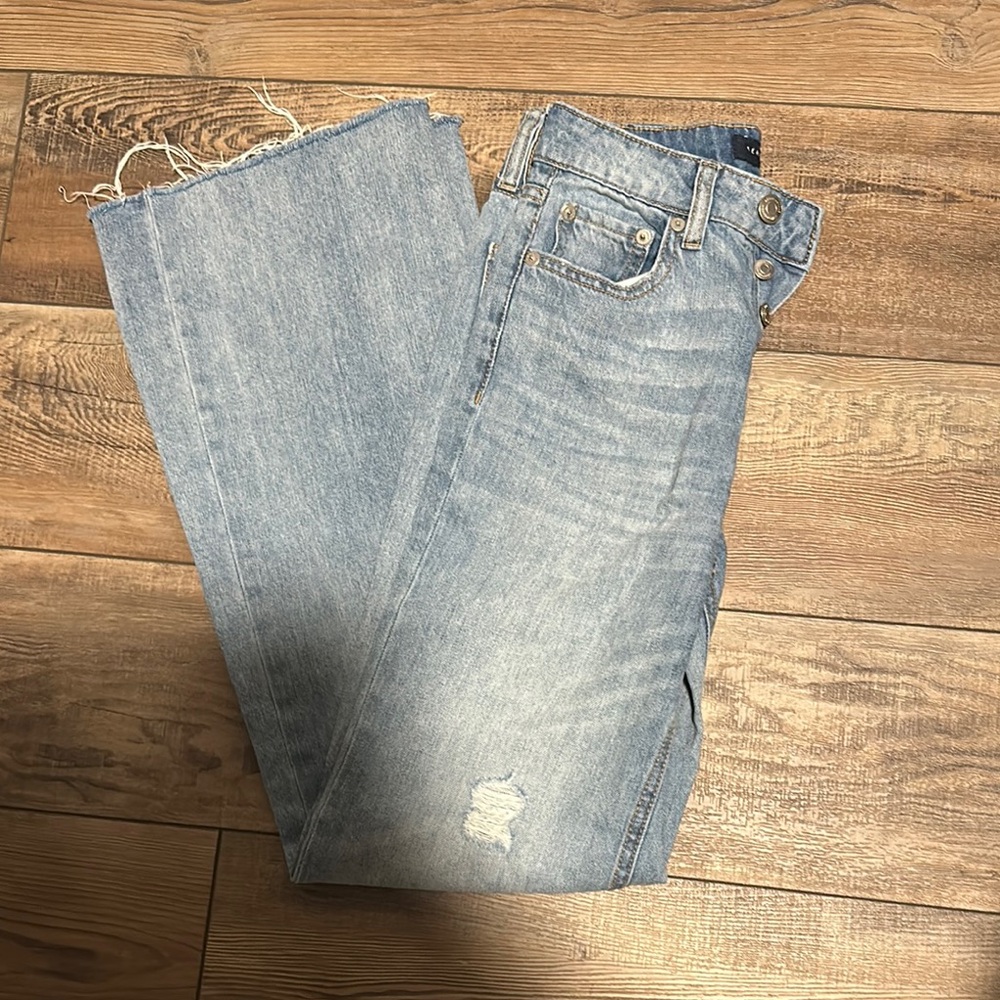 Aeropostale Denim Super High Rise Wide Leg Jeans
